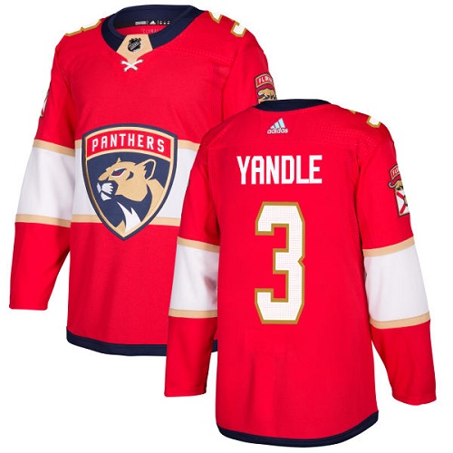 Adidas Panthers #3 Keith Yandle Red Home Authentic Stitched NHL Jersey